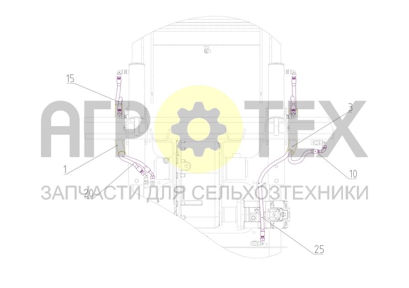 Чертеж Гидрооборудование подъема питателя (2650.09.01.430)